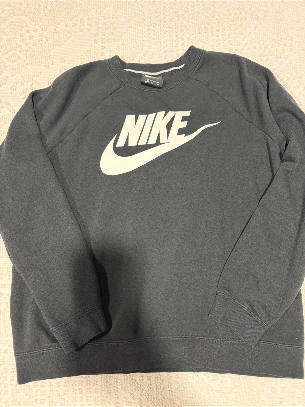 Nike Crewneck Sweatshirt in Black with White Swoosh